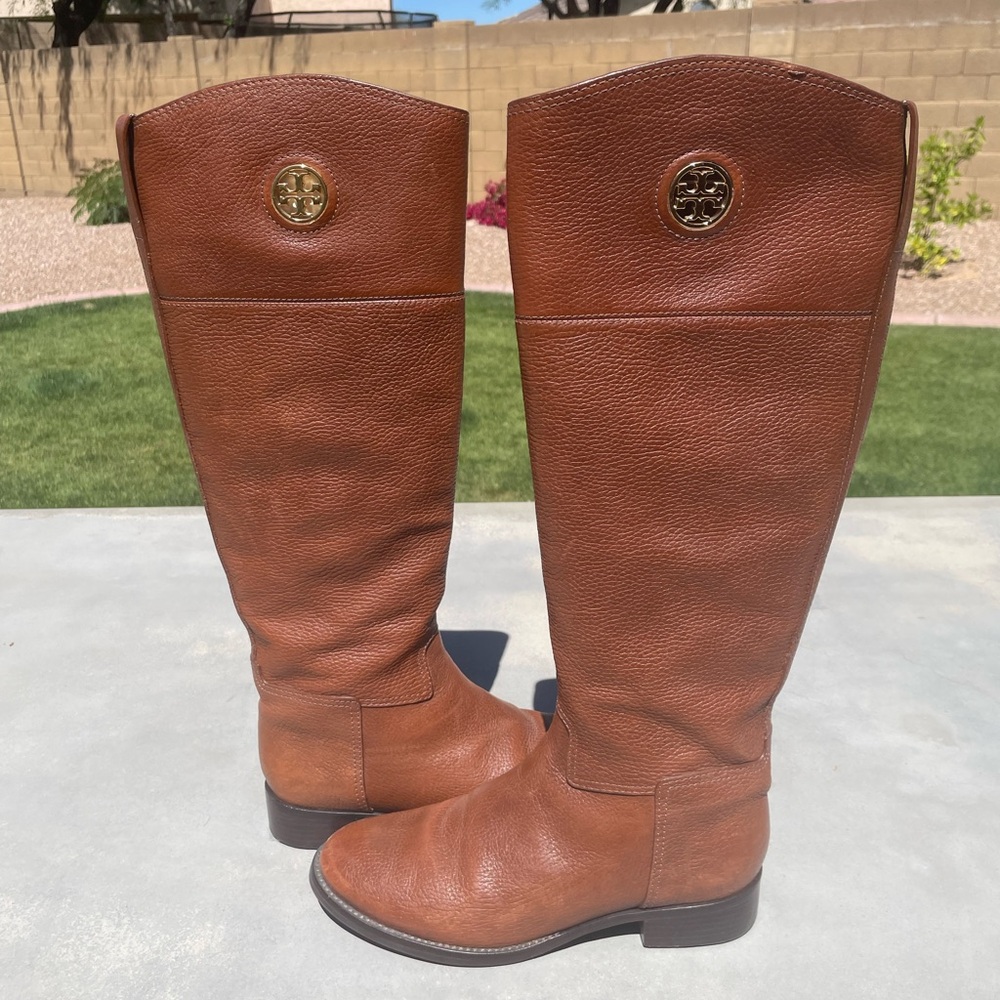 Tory Burch Leather Riding Boots